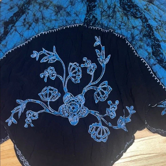 Sakkas Blue and Black Floral Dress - Picture 10 of 10